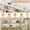 Chic Entryway Console Table White Gold Metal Frame with Faux Marble Top 3-Tier Open Storage